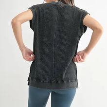 Load image into Gallery viewer, Chunky Waffle Mineral Wash Tee