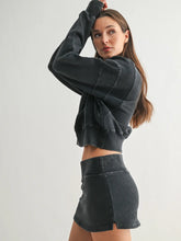 Load image into Gallery viewer, Mineral Wash Luxe Cropped Sweatshirt