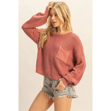 Load image into Gallery viewer, Pocket Detailed Crew Neck Sweater