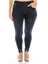 Load image into Gallery viewer, Dark Washed Plus Pull On Denim Jeggings