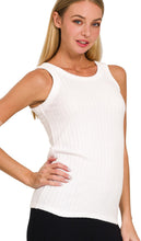 Load image into Gallery viewer, Ribbed Scoop Neck Sleeveless Top