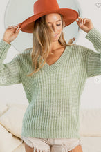 Load image into Gallery viewer, Loose Fit V-Neck Sweater