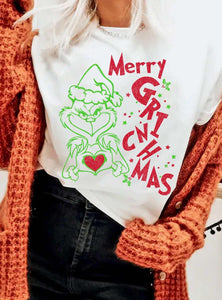 Merry Grinchmas Puff Graphic Tee