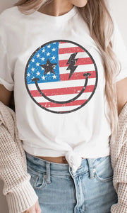 Retro American Smiley Face Tee