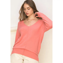 Load image into Gallery viewer, V Neck Long Sleeve Sweater