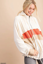 Load image into Gallery viewer, Polar Pals Comfy Zip-Up Hoodie Color Block Sweatshirt