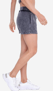 Distressed Mineral Washed Shorts