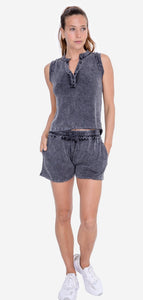Distressed Mineral Washed Tank Top