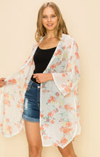 Load image into Gallery viewer, Floral Print Kimono Cardigan