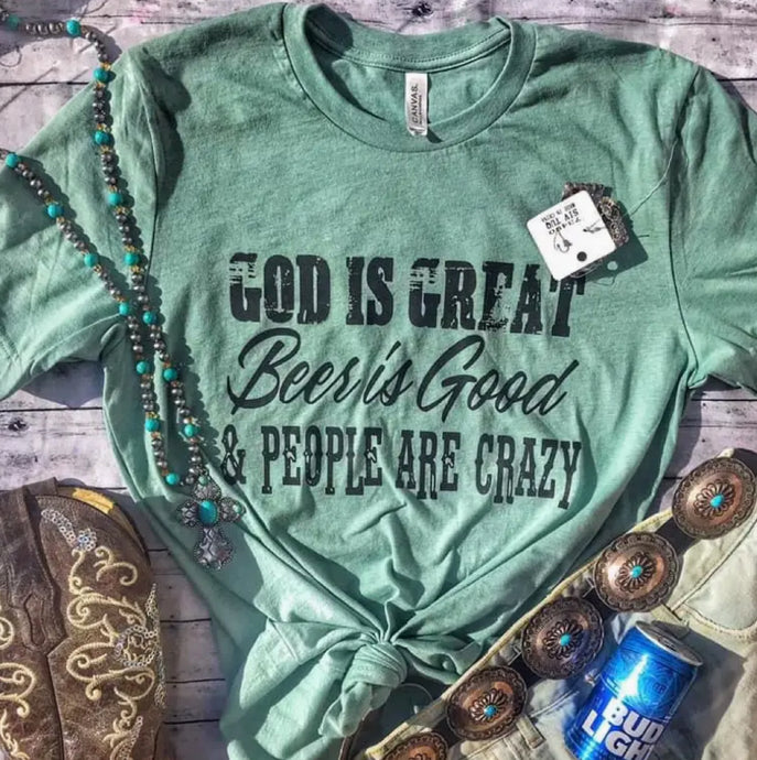 God is Great Beer is Good Graphic Tee