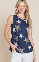 Load image into Gallery viewer, Star Print Waffle Knit Tank