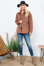 Load image into Gallery viewer, Suede Oversized Shacket with Pockets