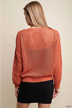 Load image into Gallery viewer, Soft Two Tone Thread Fish Net Style Sweater