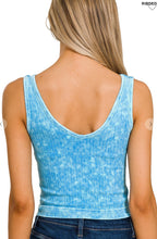 Load image into Gallery viewer, 2Way Washed Ribbed Cropped Tank
