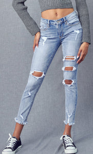 Augustina Mid Rise Ankle Skinny Jeans