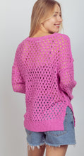 Load image into Gallery viewer, Oversized Tunic Hole Knit Sweater