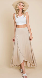 High Low Flare Long Skirt