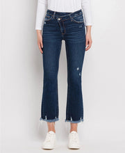 Load image into Gallery viewer, High Rise Crossover Waistband Kick Flare Jeans