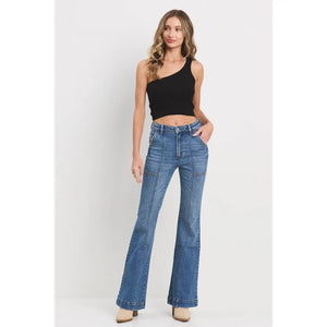 Utility Pocket Seam Flare Jelly Jeans