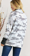 Load image into Gallery viewer, Cowl Neck Camo Tunic Top