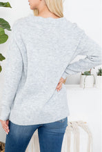 Load image into Gallery viewer, Cable Knit V Neck Sweater