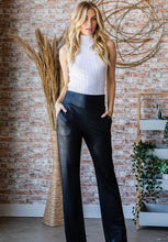 Load image into Gallery viewer, Faux Leather Flare Pants