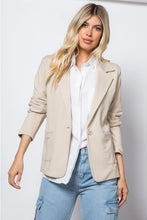 Load image into Gallery viewer, Ponte One Button Front /W Patch Pocket Blazer