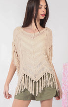 Load image into Gallery viewer, Fringe Detail Oversized Sweater