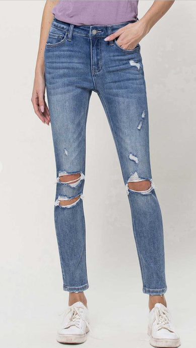 Mid Rise Ankle Skinny Vervet Jeans