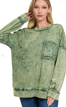 Load image into Gallery viewer, French Terry Acid Wash Pullover