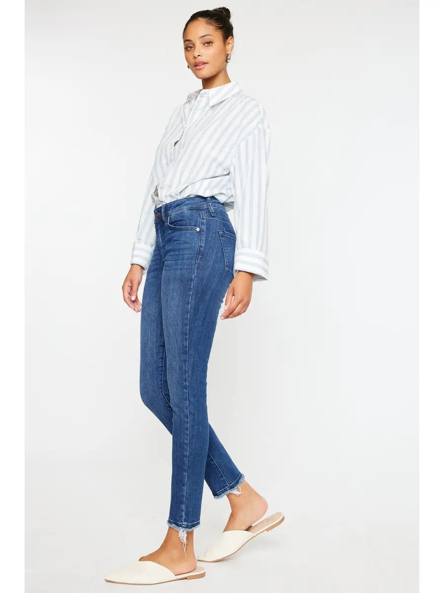 Cane Mid Rise Slim Straight Leg KanCan Jeans