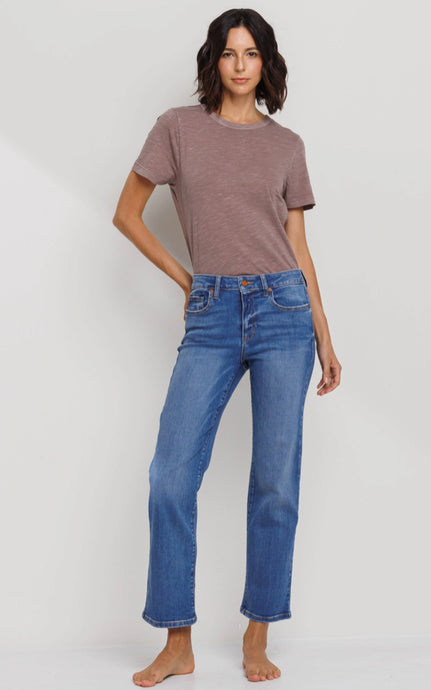 Mid Rise Ultra Stretch Slim Straight Jeans
