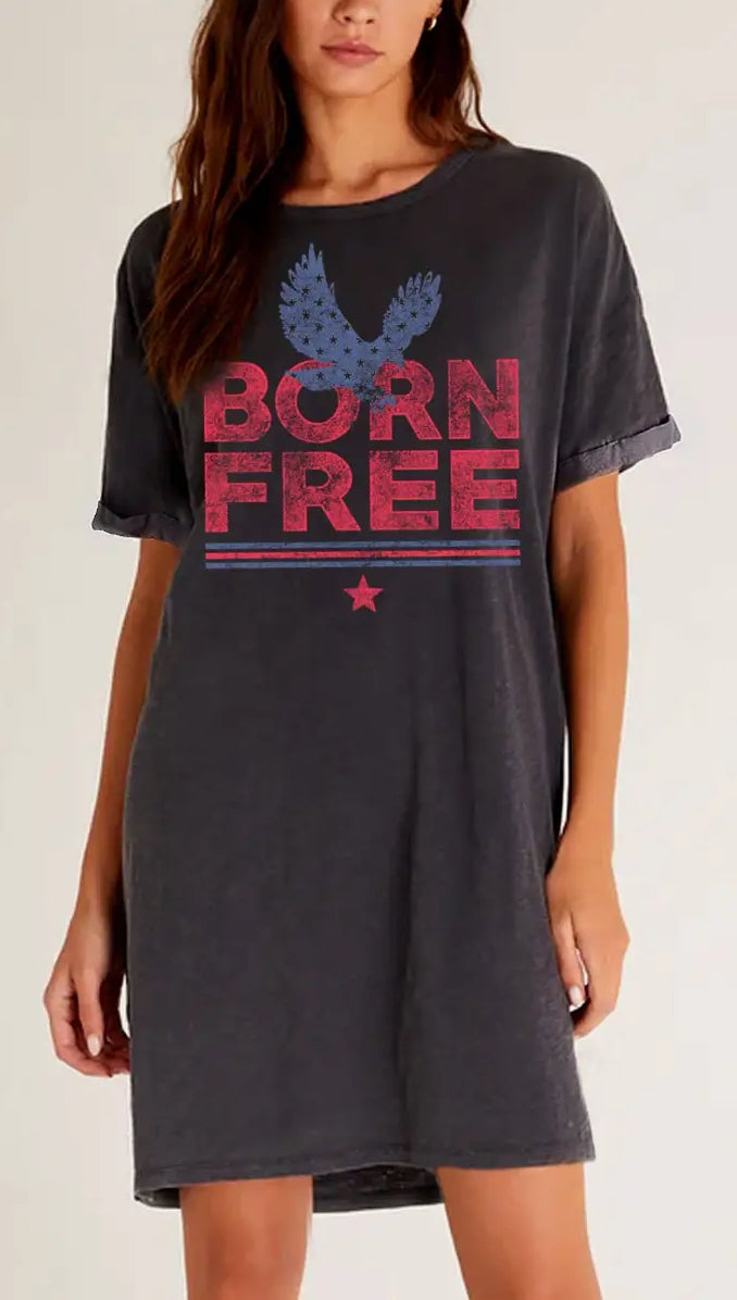 Born Free Mineral Graphic Dress