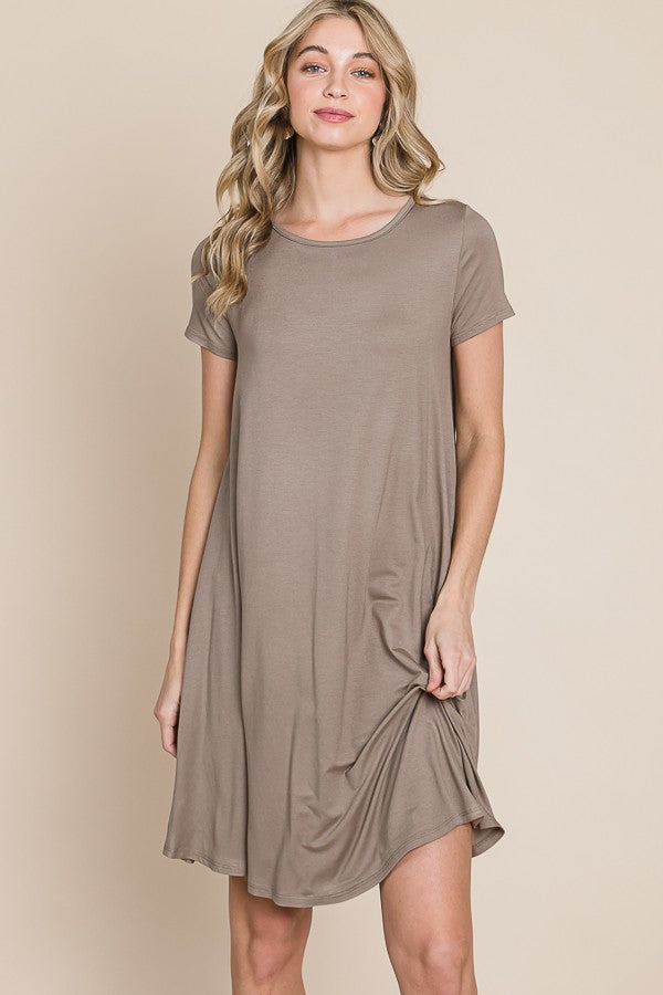 Casual Solid Midi Dress