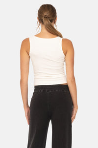 Square Neck Ribbed Tank Top