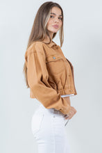 Load image into Gallery viewer, Elasticated Waist Relaxed Fit Denim Jacket