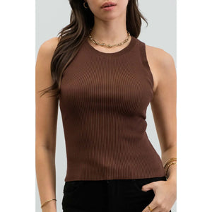 Round Neck Sweater Tank