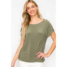 Load image into Gallery viewer, Hardware Caging Shoulder Dolman Sleeve Top