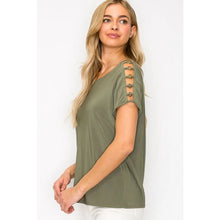 Load image into Gallery viewer, Hardware Caging Shoulder Dolman Sleeve Top