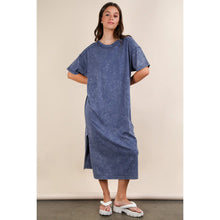 Load image into Gallery viewer, PLUS Size Mineral Washed Casual Comfy Midi Dress