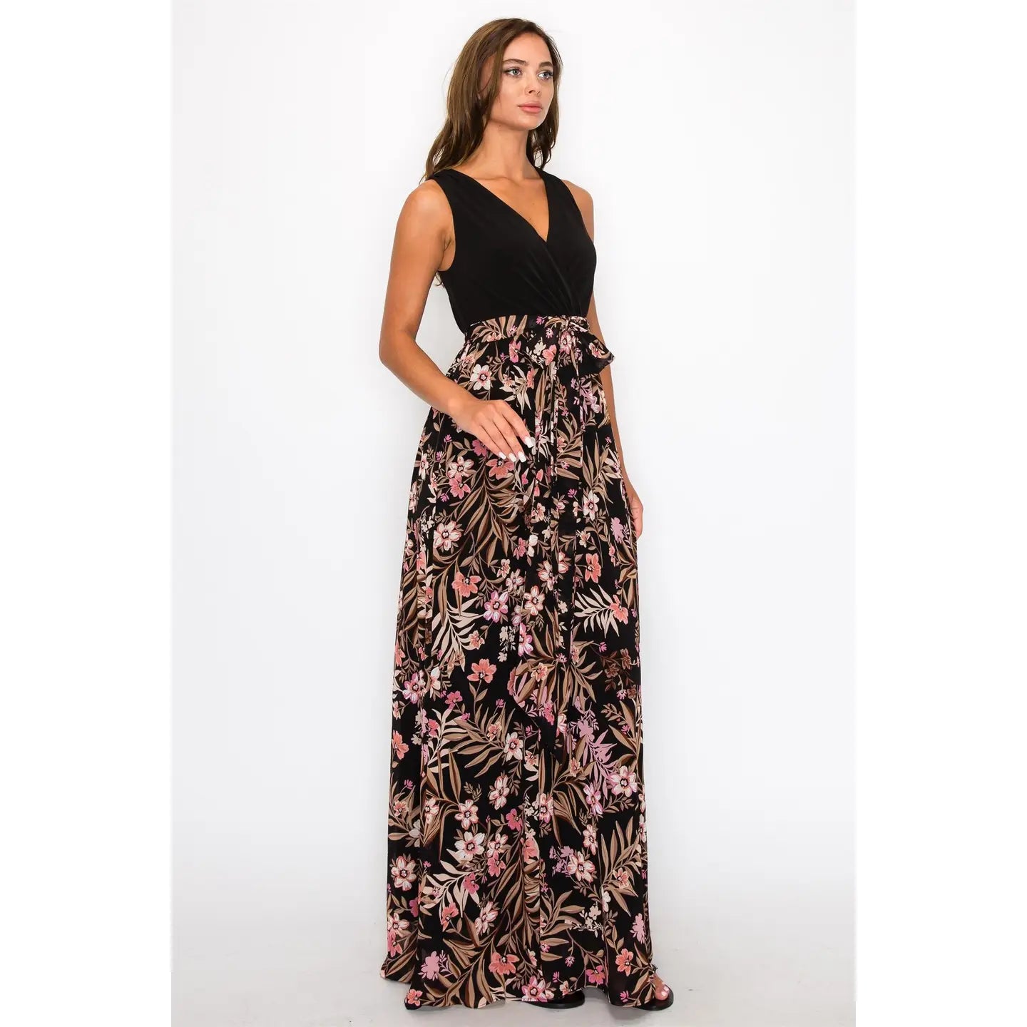 CHIFFON Sleeveless Maxi Dress