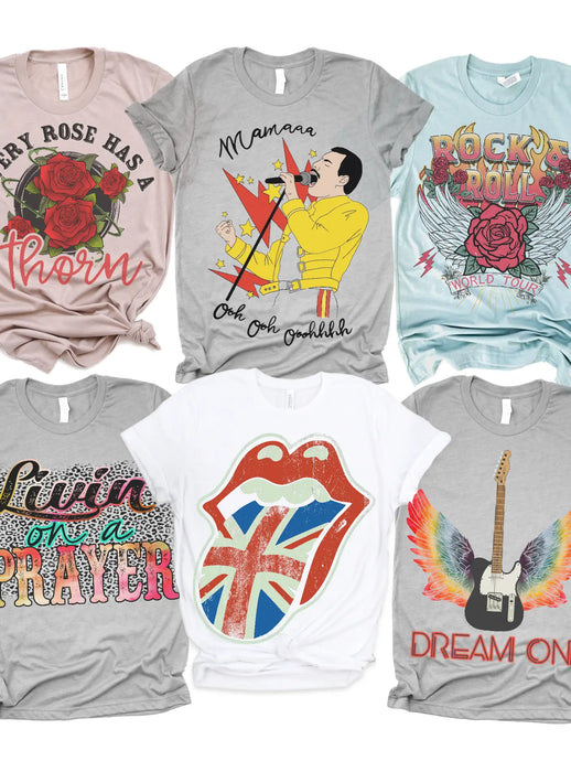 Classic Rock and Roll Vintage Concert Band Tee