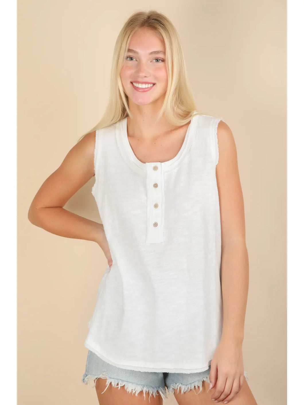 Solid Knit Sleeveless Comfy Top