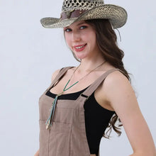 Load image into Gallery viewer, Artistic Ink-Style Western Hat- Bull Skull Band