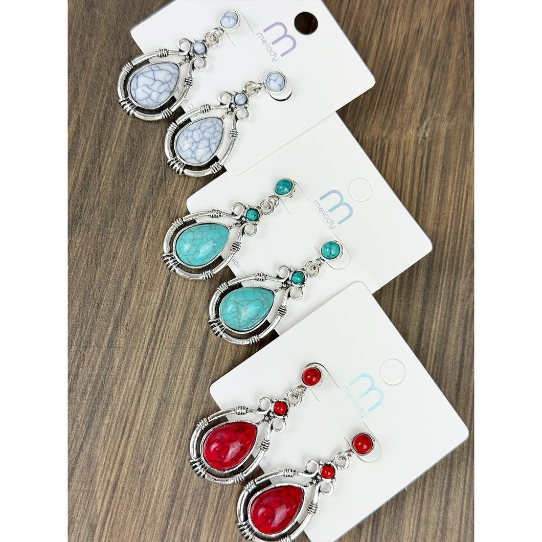 3-Kind Western Style Dangle Earrings