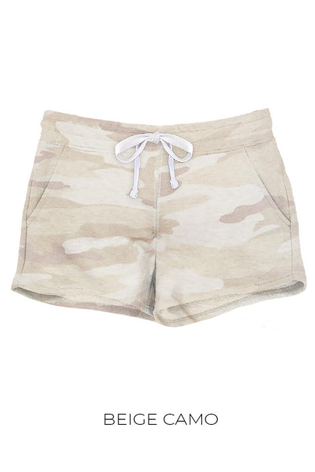 Basic French Terry Camouflage Shorts