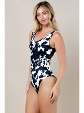 Load image into Gallery viewer, Matilda Abstract Cow Print Bodysuit