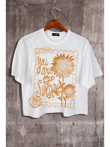 You Are My Sunshine Graphic Crop Tee