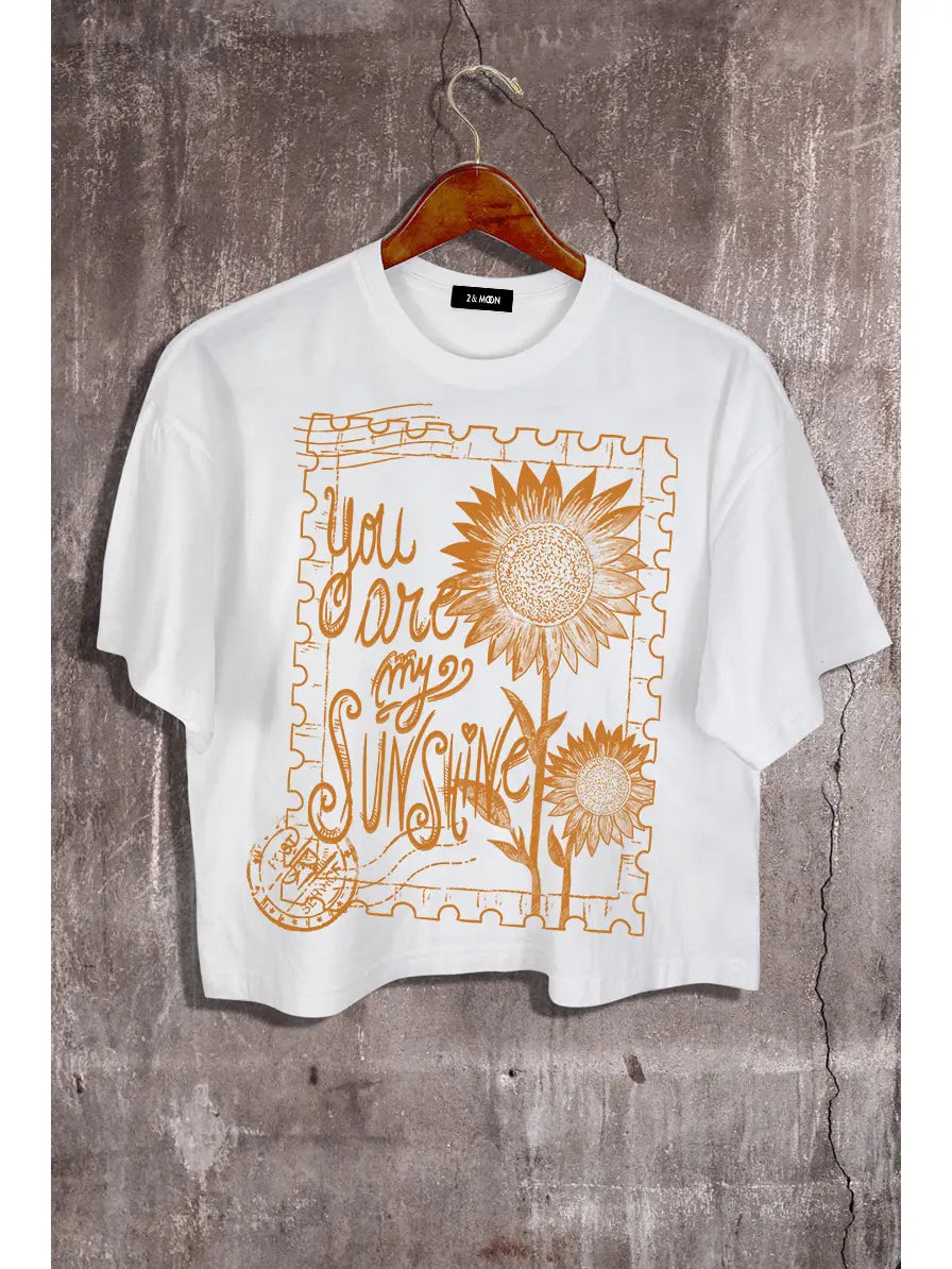You Are My Sunshine Graphic Crop Tee