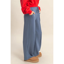 Load image into Gallery viewer, Scuba High-Waist Drawstring Pintuck Wide Leg Pants
